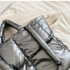 Winter Big Tote Women Shoulder Bags Large Down Cotton Purses