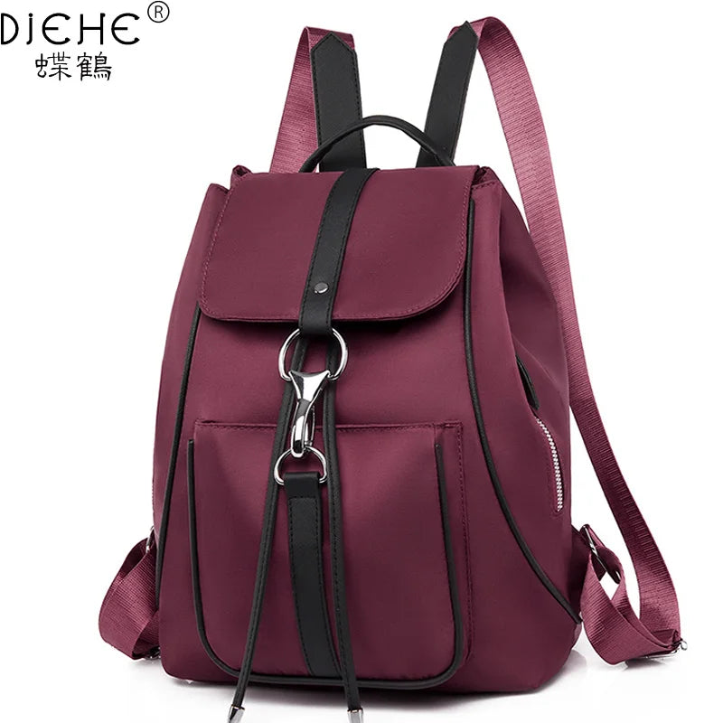 Women's Oxford Fabric Backpack Large Capacity Casual Shoulder Bag