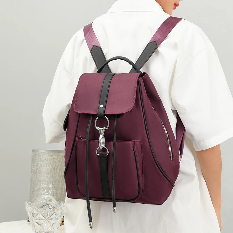 Women's Oxford Fabric Backpack Large Capacity Casual Shoulder Bag