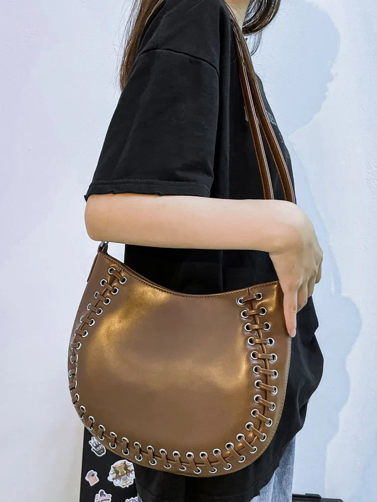 Women's Large Capacity Crossbody Bag PU Leather Shoulder Bag
