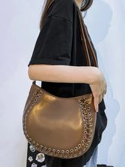 Women's Large Capacity Crossbody Bag PU Leather Shoulder Bag