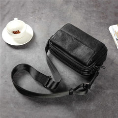 Men's Casual Messenger Bag PU Leather Small Crossbody Shoulder Bags