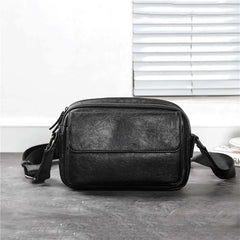 Men's Casual Messenger Bag PU Leather Small Crossbody Shoulder Bags