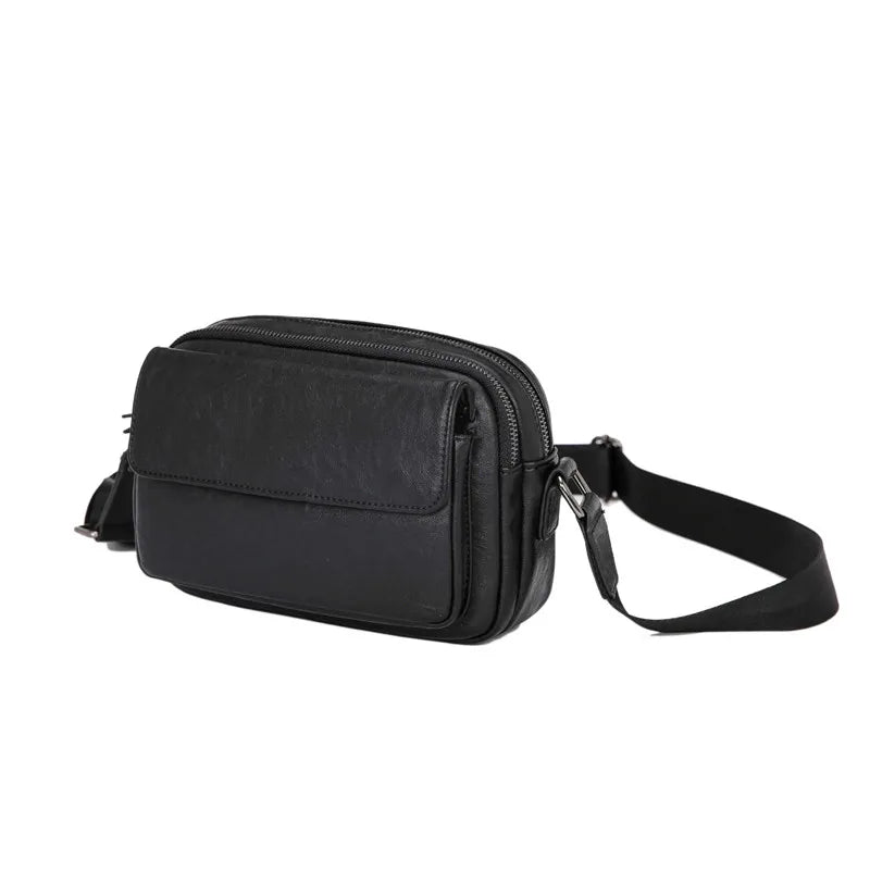 Men's Casual Messenger Bag PU Leather Small Crossbody Shoulder Bags