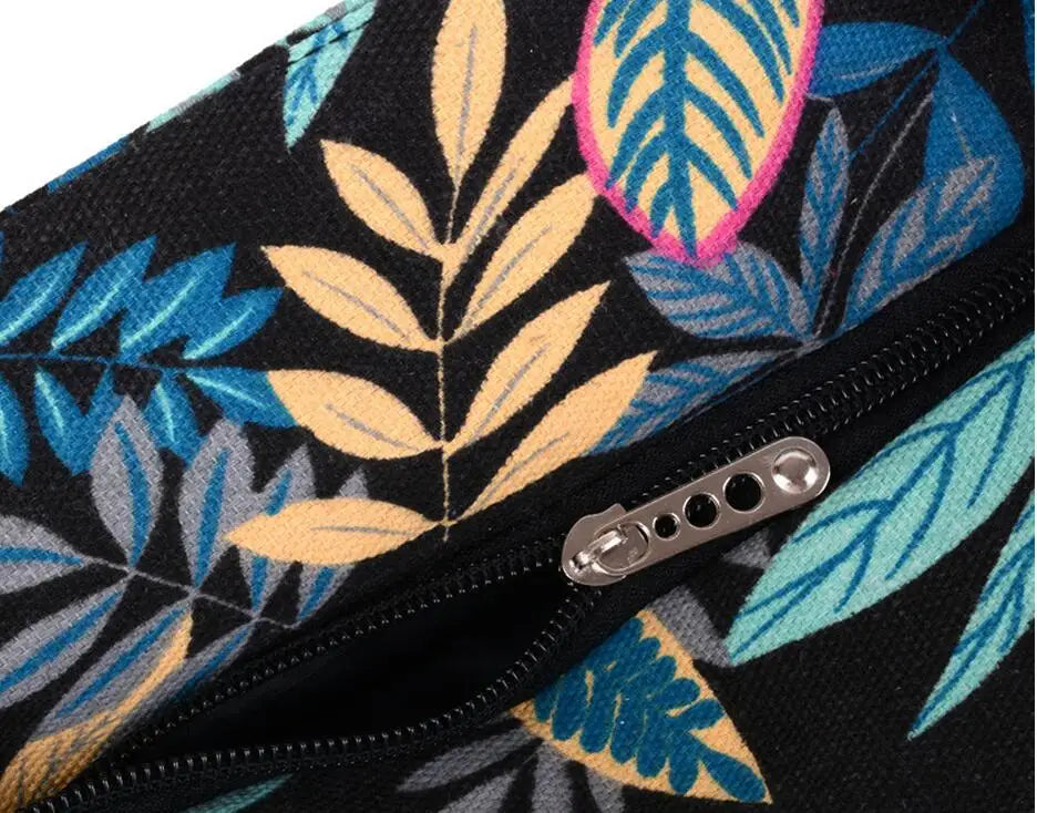 Leaves Shoulder Bags Cotton for Girls Large Size Beach Bags
