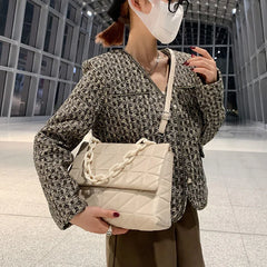INS Women's Evening Clutch Chain Messenger Bags Thick Chain Shoulder Bags