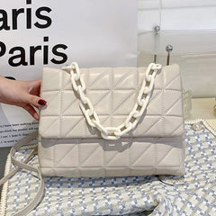 Women Evening Clutch Plaid Messenger Shoulder Chain Bags Handbags
