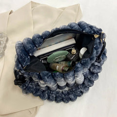 Women's Plush Fabric Axillary Bags Crossbody Bag Winter Female