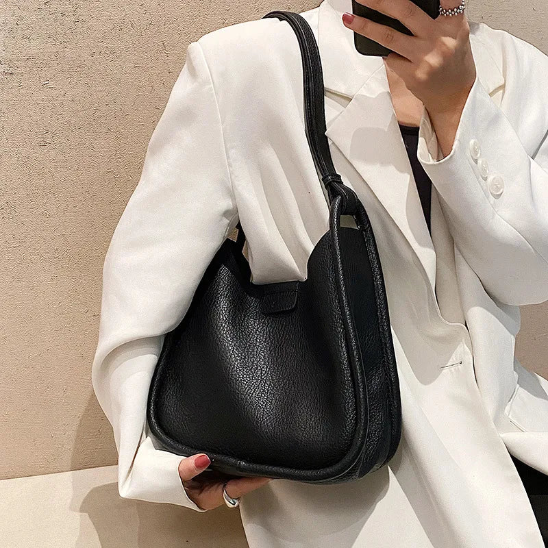 Ladies Casual Shoulder Bag Versatile Bucket Bag Messenger Bag