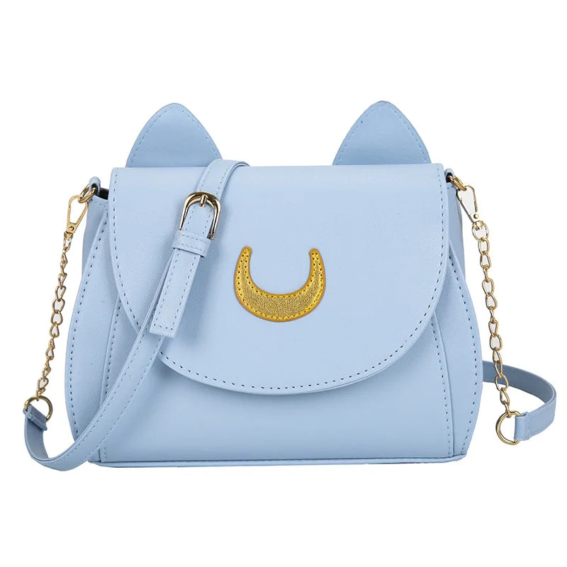 Cat Shape Chain Women Shoulder Bag PU Leather Tote Bag