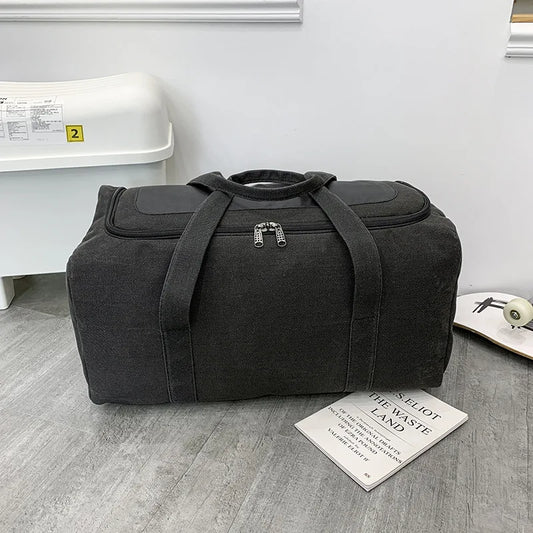 Large Capacity Canvas Travel Bag For Men Durable Handbag Outdoor Sports Backpack