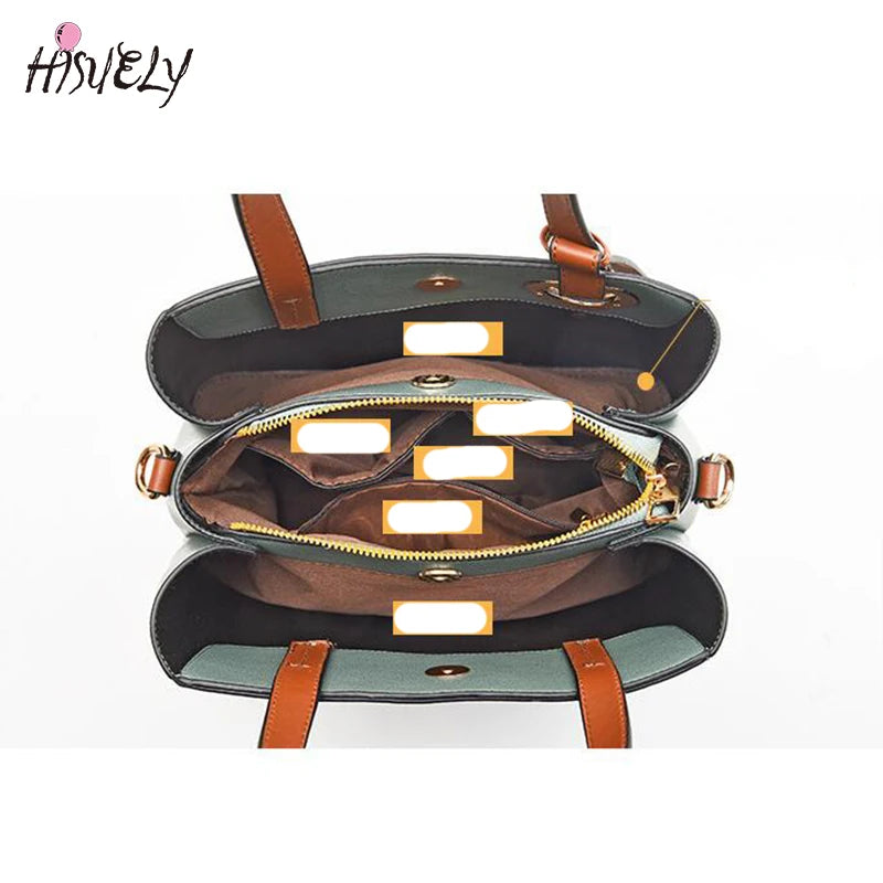 Vintage PU Leather Top-Handle Handbag for Women