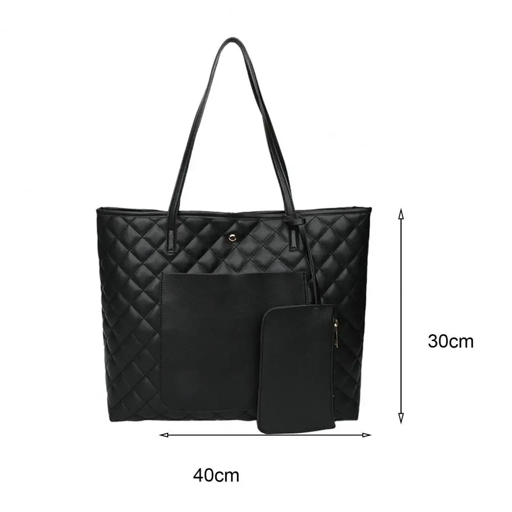 Plaid Shoulder Bag with Thick Chain