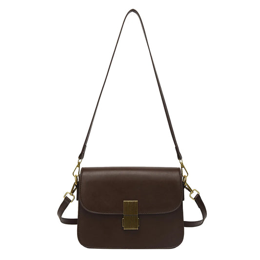 Leather High Single Shoulder Bag Woman Split Leather Lady Messenger Bag