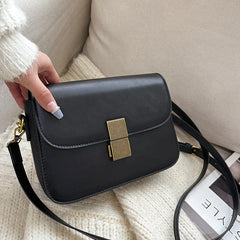 Leather High Single Shoulder Bag Woman Split Leather Lady Messenger Bag