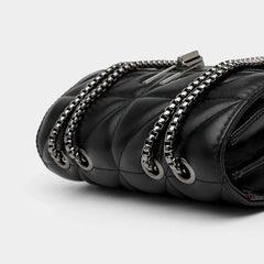 Leather Chain Crossbody Shoulder Bag for Women