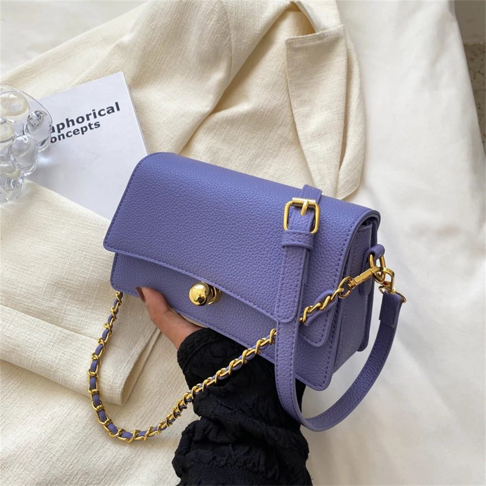 Women's Chain Shoulder Bag PU Leather Crossbody Purse