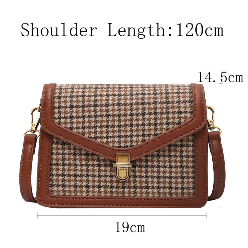 Chain Shoulder Messenger Bag Lock Purses for Women