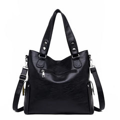 High Women Leather Handbag Rivet Package Large Tote Shoulder Bag Purse