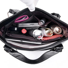 High Women Leather Handbag Rivet Package Large Tote Shoulder Bag Purse