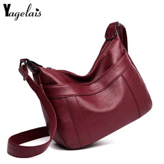 Vintage Red Patchwork Crossbody Bag for Women