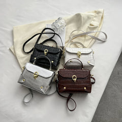 Mini Silver Stone Crossbody Bag for Women