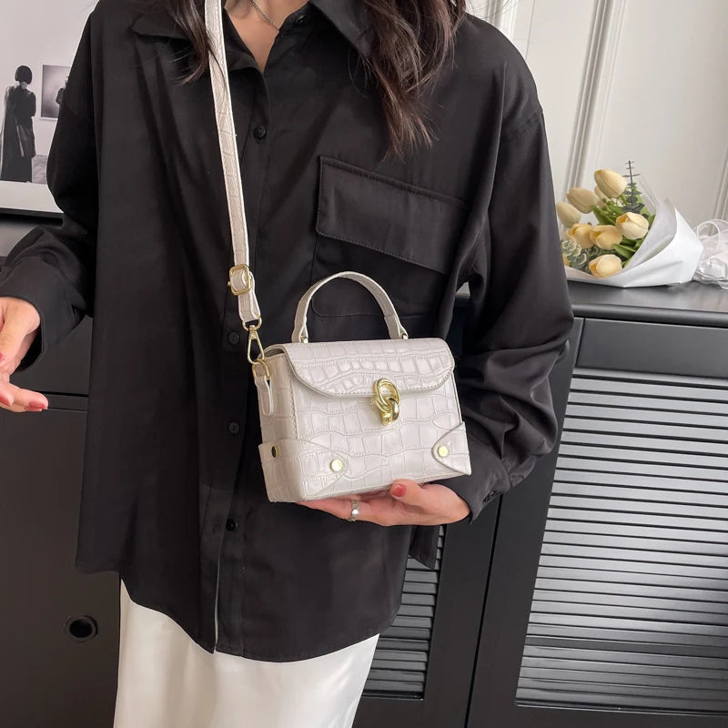 Mini Silver Stone Crossbody Bag for Women