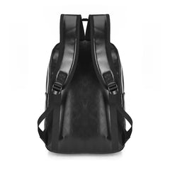 Men's 15.6 Inch Laptop Bag PU Leather Backpack Waterproof