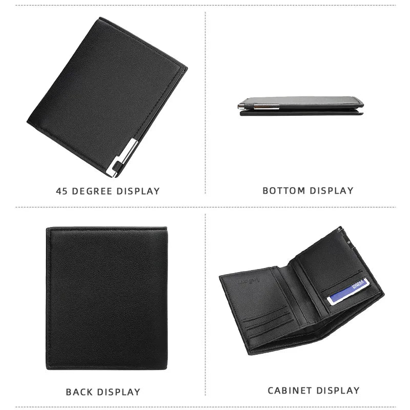 Men's Leather Billfold Slim Wallet Credit Card Holders