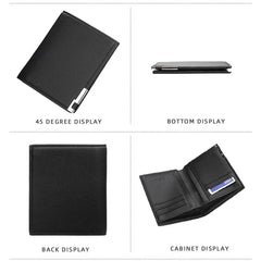 Men's Leather Billfold Slim Wallet Credit Card Holders