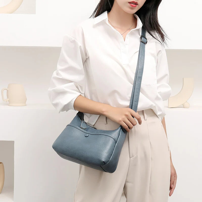 Women's PU Leather Business Handbag - Large Capacity Crossbody Bag