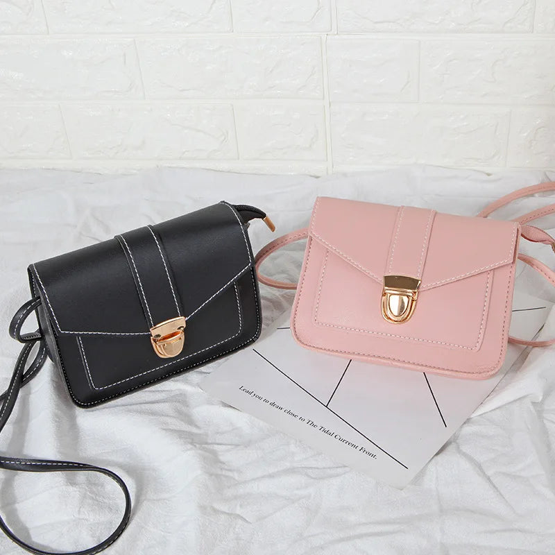 Mini Yellow PU Leather Shoulder Messenger Bag