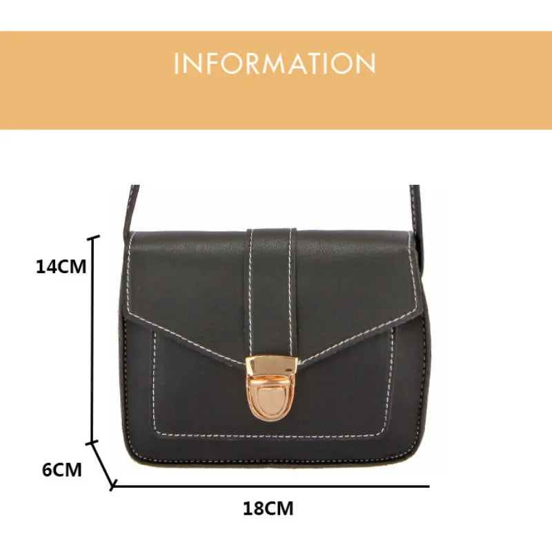Mini Yellow PU Leather Shoulder Messenger Bag