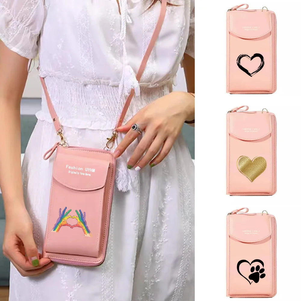 Love Printed Shoulder Bag for Samsung/iPhone/Huawei