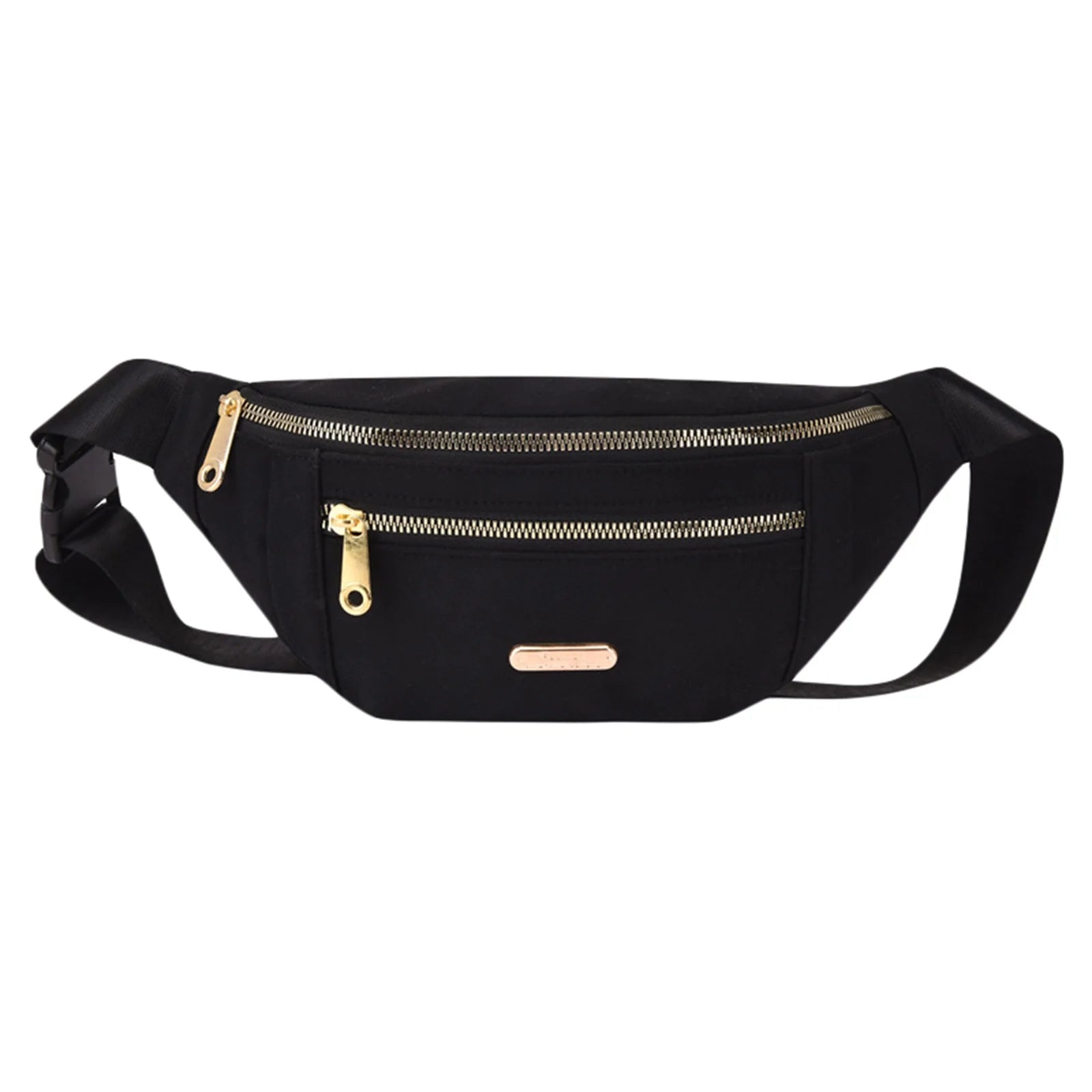 Multilayer Waist Packs Women Solid Adjustable Shoulder Strap Sports Shoulder Bag