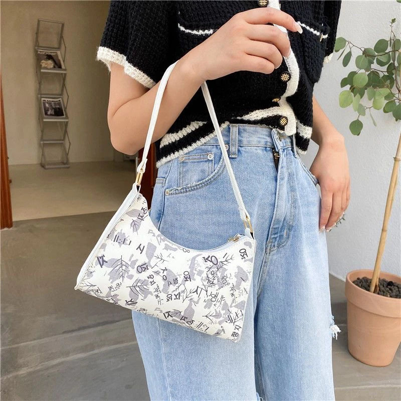 Women's Leather Sling Shoulder Bag Mini Hand Totebag