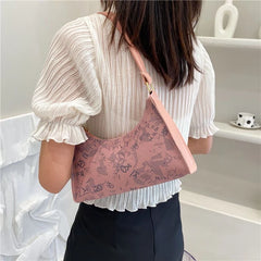 Women's Leather Sling Shoulder Bag Mini Hand Totebag
