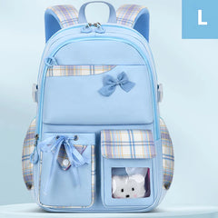 Bowknot Schoolbag Teenage Girls Kids High Capacity Orthopedic Backpack