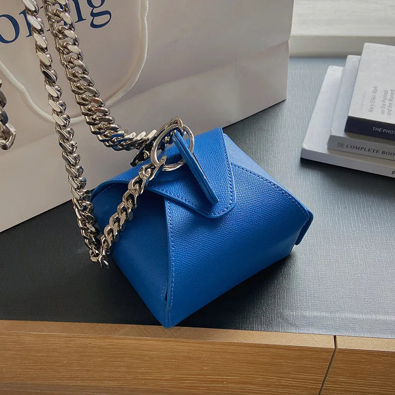 Thick Chain Ladies Box Bag Shoulder Messenger Bag