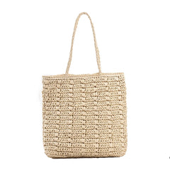 Women's Straw Beach Bag Large Capacity Handbag Shopper Wallet