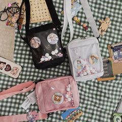 Clear PVC Crossbody Bag Shoulder Jelly Small Flap Bag