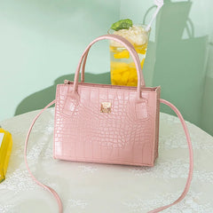 Crocodile Pattern Shoulder Bag PU Leather Women's Handbag