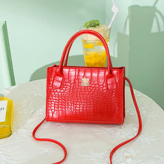 Crocodile Pattern Shoulder Bag PU Leather Women's Handbag