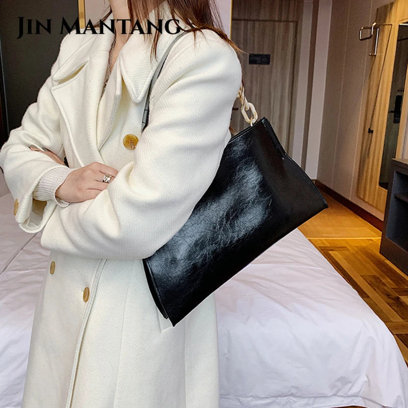 Women Shoulder Bag Soft Leather Crossbody Large Capacity Bags
