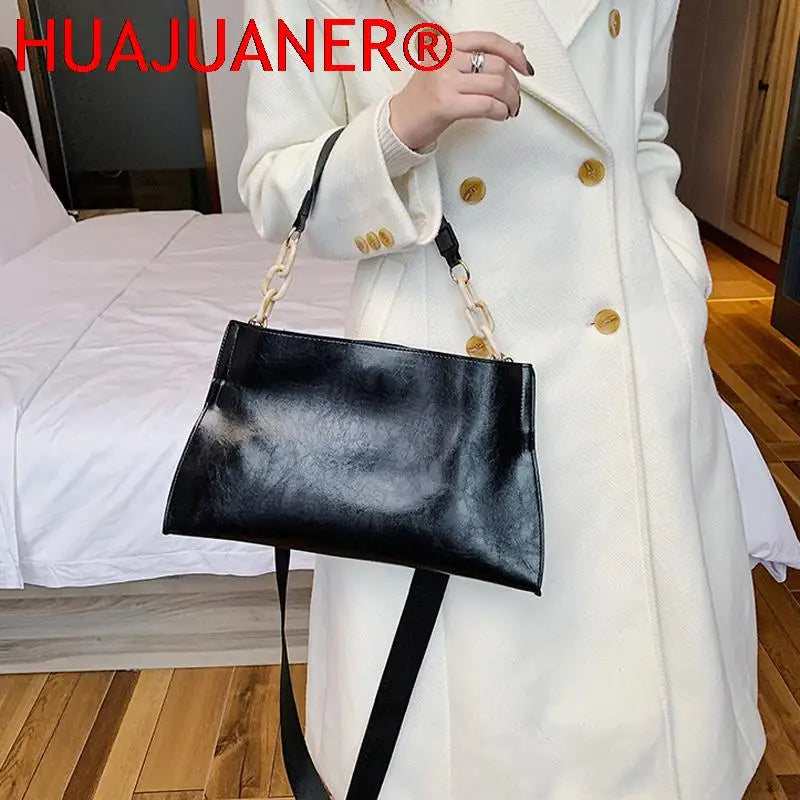 Women Shoulder Bag Soft Leather Crossbody Large Capacity Underarm Bags