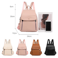Women High PU Leather Backpack Small School Bags for Girls