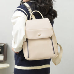 Women High PU Leather Backpack Small School Bags for Girls