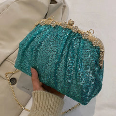 Sequins Crossbody Bags Wedding Evening Clutch Lady Chain Shoulder Bags