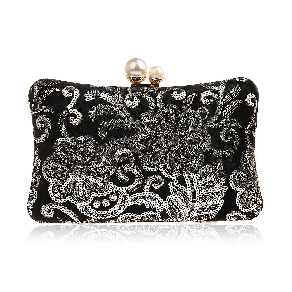 Beaded Evening Bag Diamond Sequined Clutch HandBag