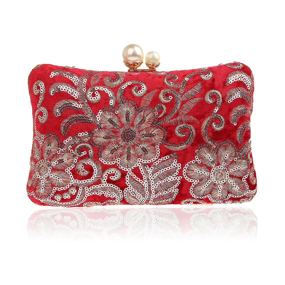 Beaded Evening Bag Diamond Sequined Clutch HandBag